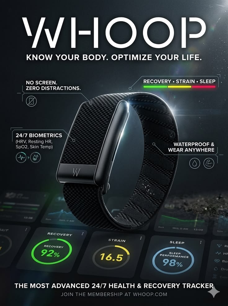 Whoop 5.0 Health & Fitness Wearable – Blood Pressure Insights, Tracker