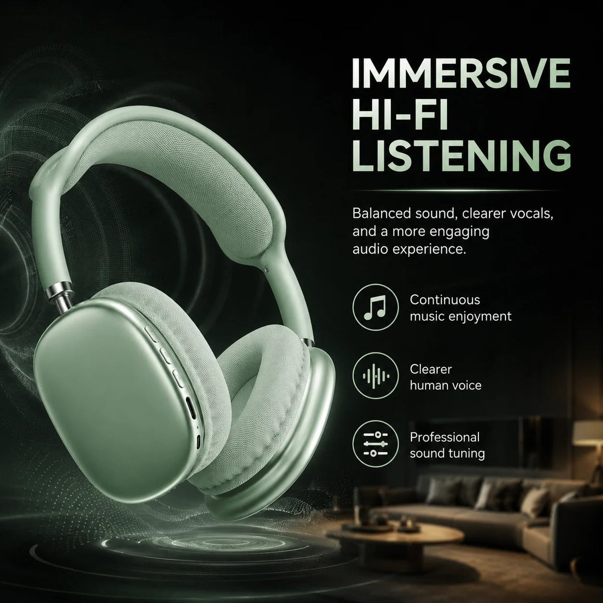 Wireless Bluetooth Earphones with Ultra Long Battery Life