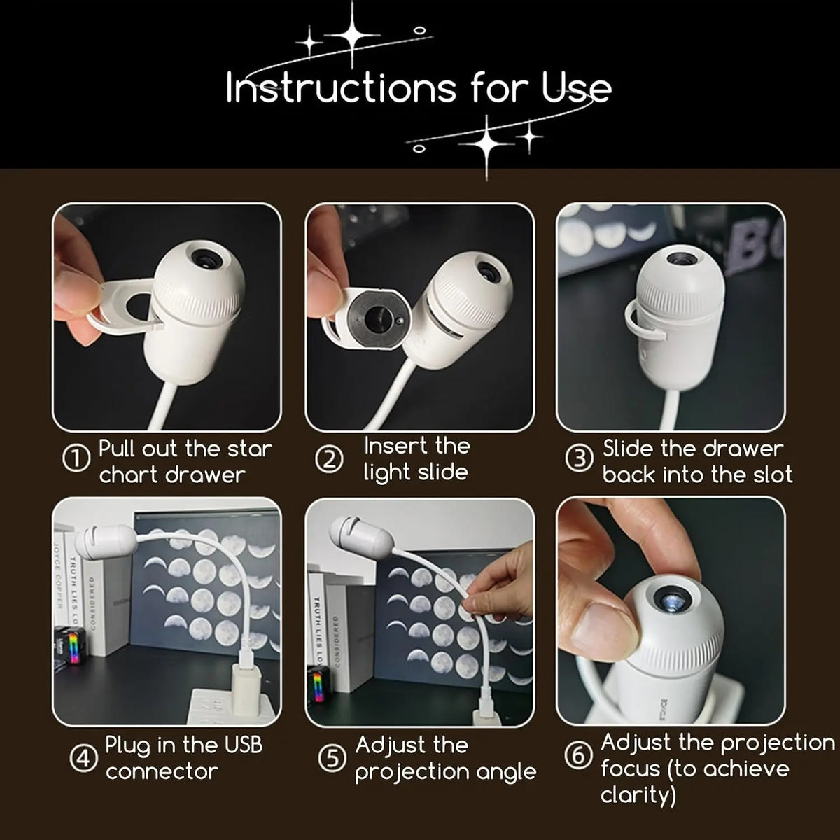 Portable Mini USB Starry Sky Projection Lamp